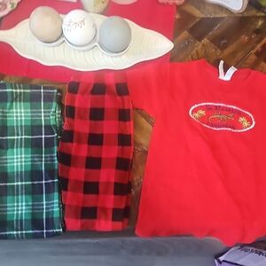 Vibrant Red and Black Kids Pajama Set